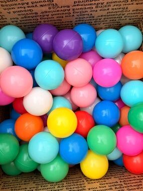 Colorful Plastic Play Balls - Multicolor Kids Toy